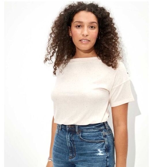 Ae Cinched Off-The-Shoulder T-Shirt - Picture 1 of 9
